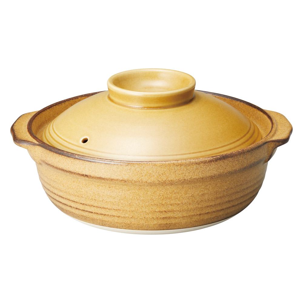 薄茶 土鍋6号 ラ398-078 | 超耐熱土鍋 | 土鍋オープン | 業務用食器卸