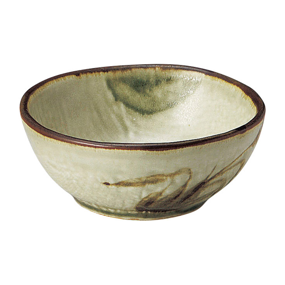 和食器 オ468-728 織部流し芦絵 8.0小判皿 和食器 オ468-728 織部流し芦絵 8.0小判皿